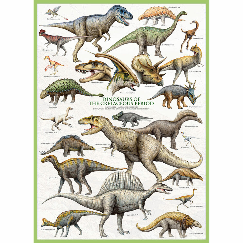 Eurographics Puzzle Dinosaurier der Kreidezeit, 1000 Teile, 68 x 48 cm, 6000-0098