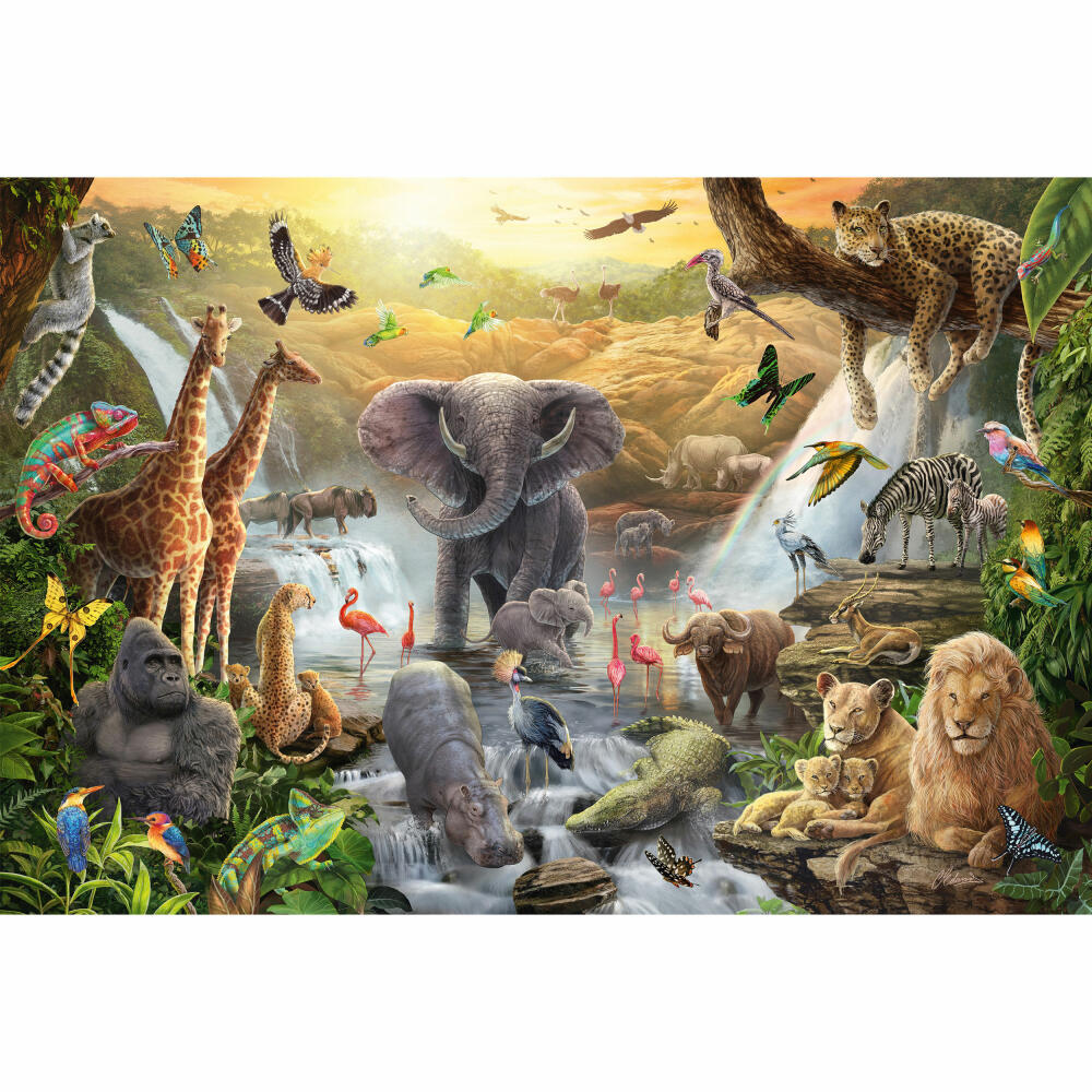 Schmidt Spiele Tiere in Afrika, Kinderpuzzle, Kinder Puzzle, ab 5 Jahre, 60 Teile, 56454