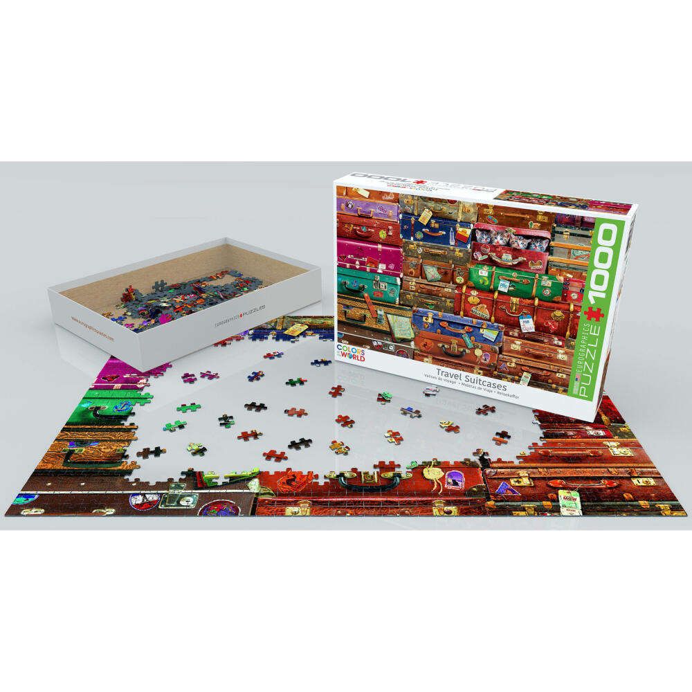 Eurographics Puzzle Reisekoffer, Koffer, 1000 Teile, 68 x 48 cm, 6000-5468