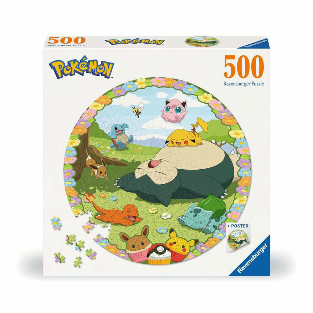 Ravensburger Blumige Pokémon, 500 Teile, Erwachsenenpuzzle, Puzzle für Erwachsene, 12001131