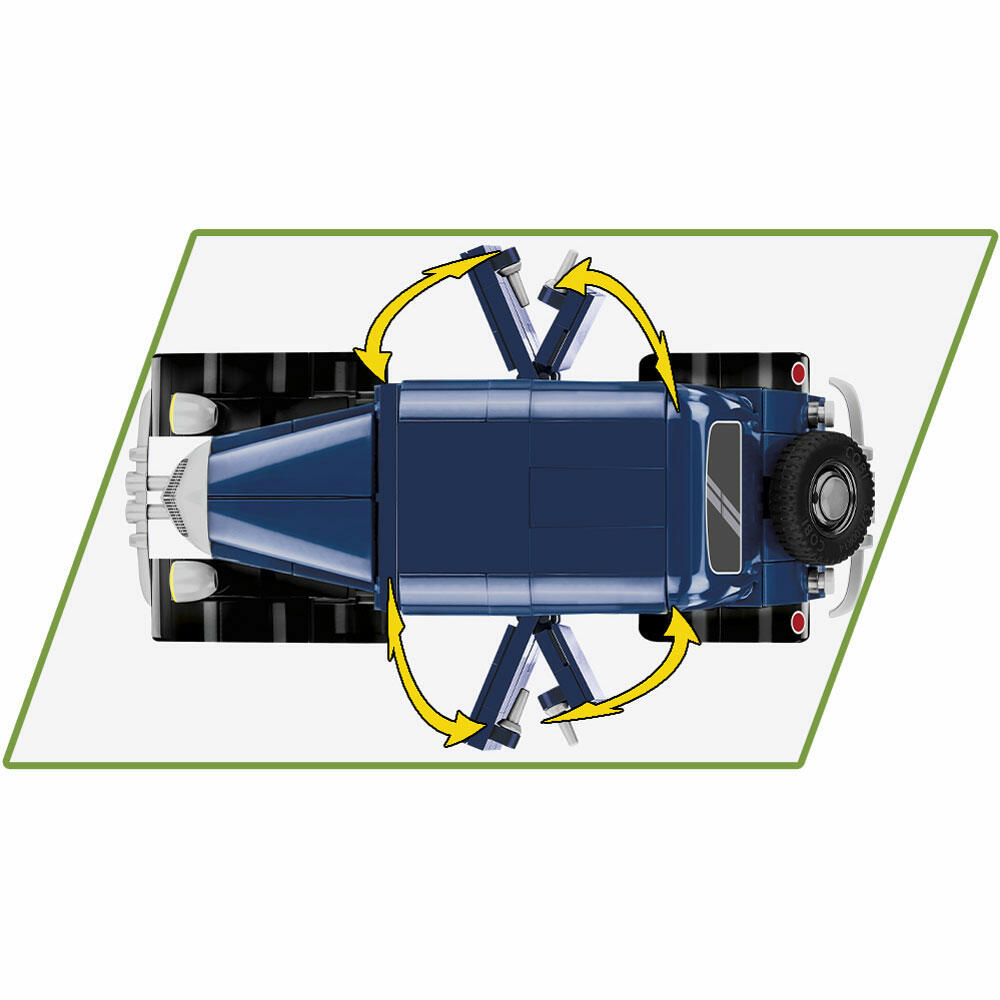 COBI Klemmbausteinset 1934 Citroen Traction 7A, World War 2 Historical Collection, Auto, Klemmbausteine, 222 Teile, 2263