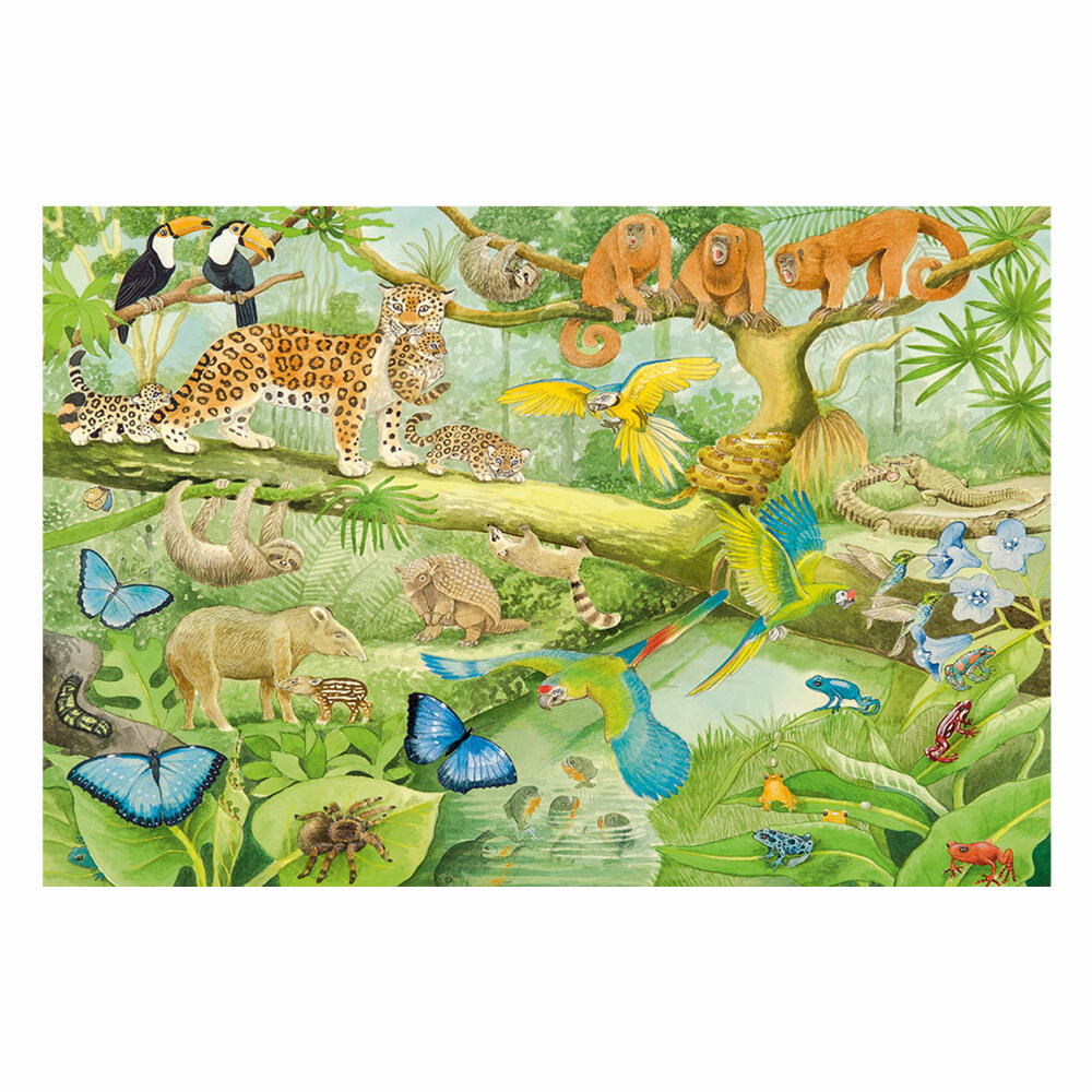 Schmidt Spiele Tiere im Regenwald, 100 Puzzleteile, Kinderpuzzle, Puzzle, 1 Spieler, 56250