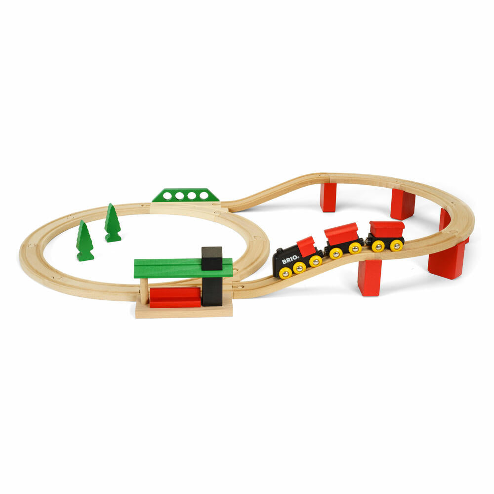 BRIO Classic Deluxe-Set, Holzeisenbahn, Eisenbahn, Holzspielzeug, Holz Spielzeug, 33424