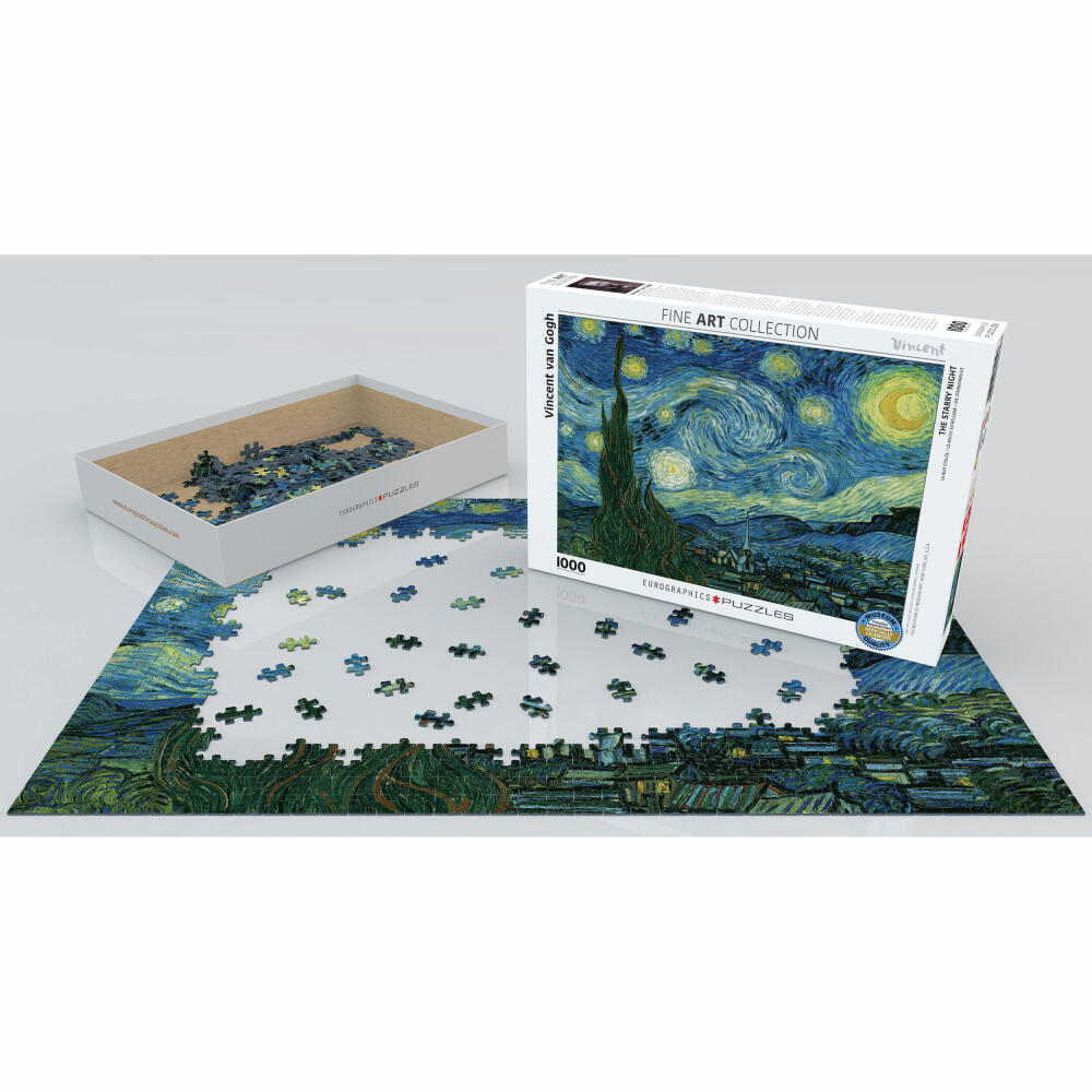 Eurographics Puzzle Sternennacht von Vincent van Gogh, 1000 Teile, 68 x 48 cm, 6000-1204