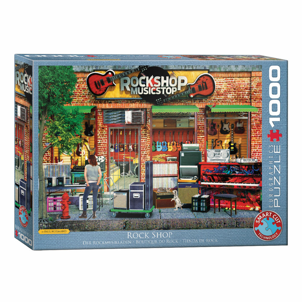 Eurographics Puzzle Rock Shop, Musikladen, 1000 Teile, 68 x 48 cm, 6000-5614