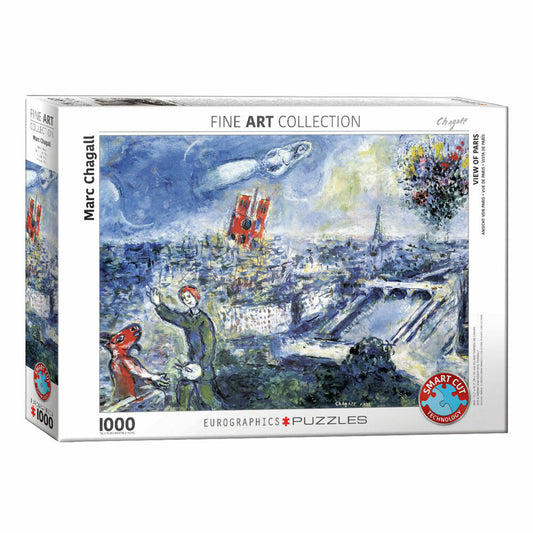 Eurographics Puzzle Ansicht von Paris von Marc Chagall, 1000 Teile, 68 x 48 cm, 6000-0850