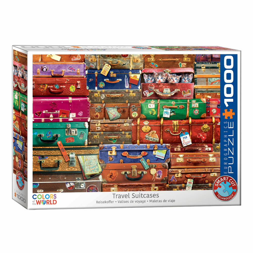 Eurographics Puzzle Reisekoffer, Koffer, 1000 Teile, 68 x 48 cm, 6000-5468