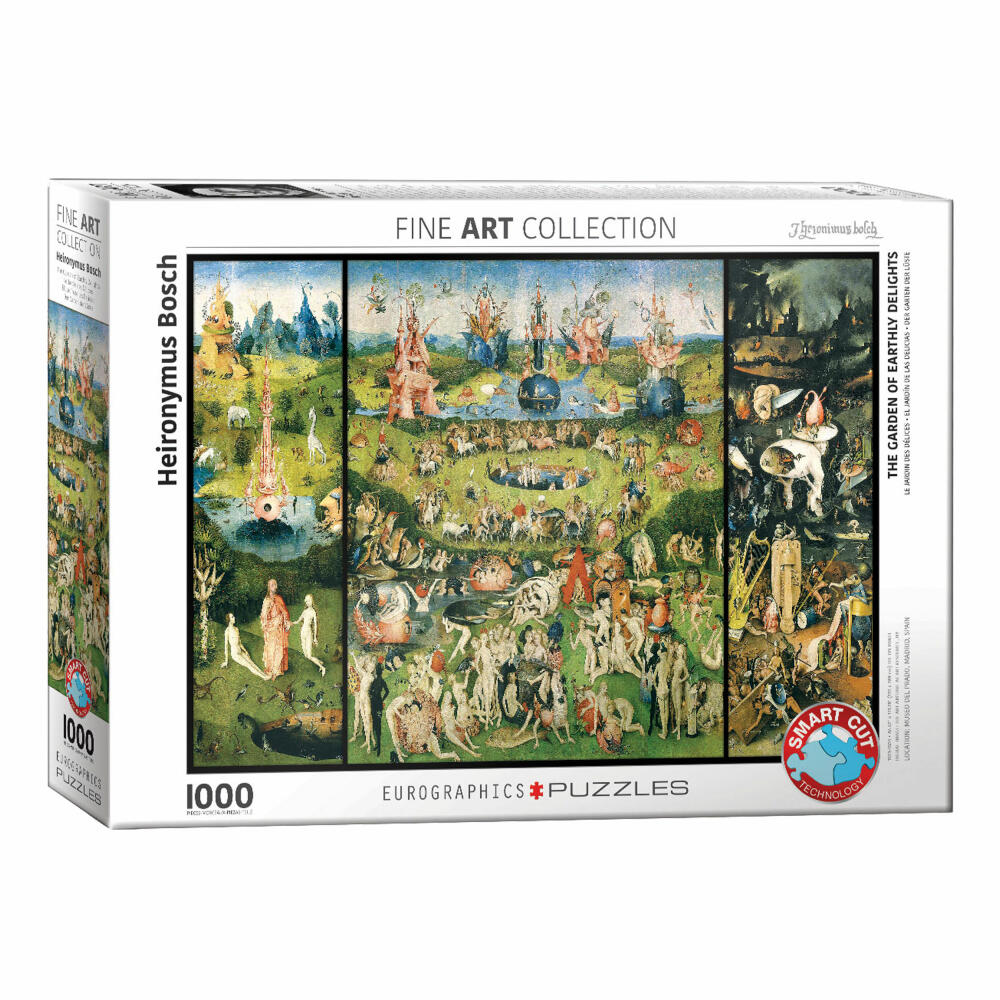 Eurographics Puzzle Der Garten der Lüste von Hieronimus Bosch, 1000 Teile, 68 x 48 cm, 6000-0830