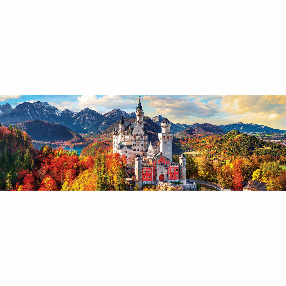 Eurographics Puzzle Herbstliches Neuschwanstein, 1000 Teile Panorama, 33 x 99 cm, 6010-5444