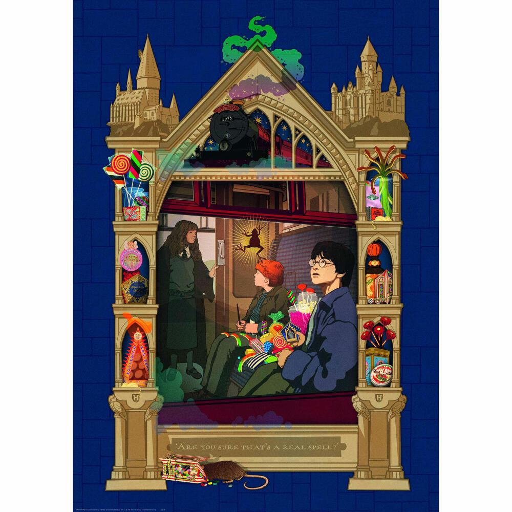 Ravensburger Puzzle Harry Potter Weg auf dem Weg nach Hogwards, Erwachsenenpuzzle, Erwachsenen Puzzles, 1000 Teile, 16515