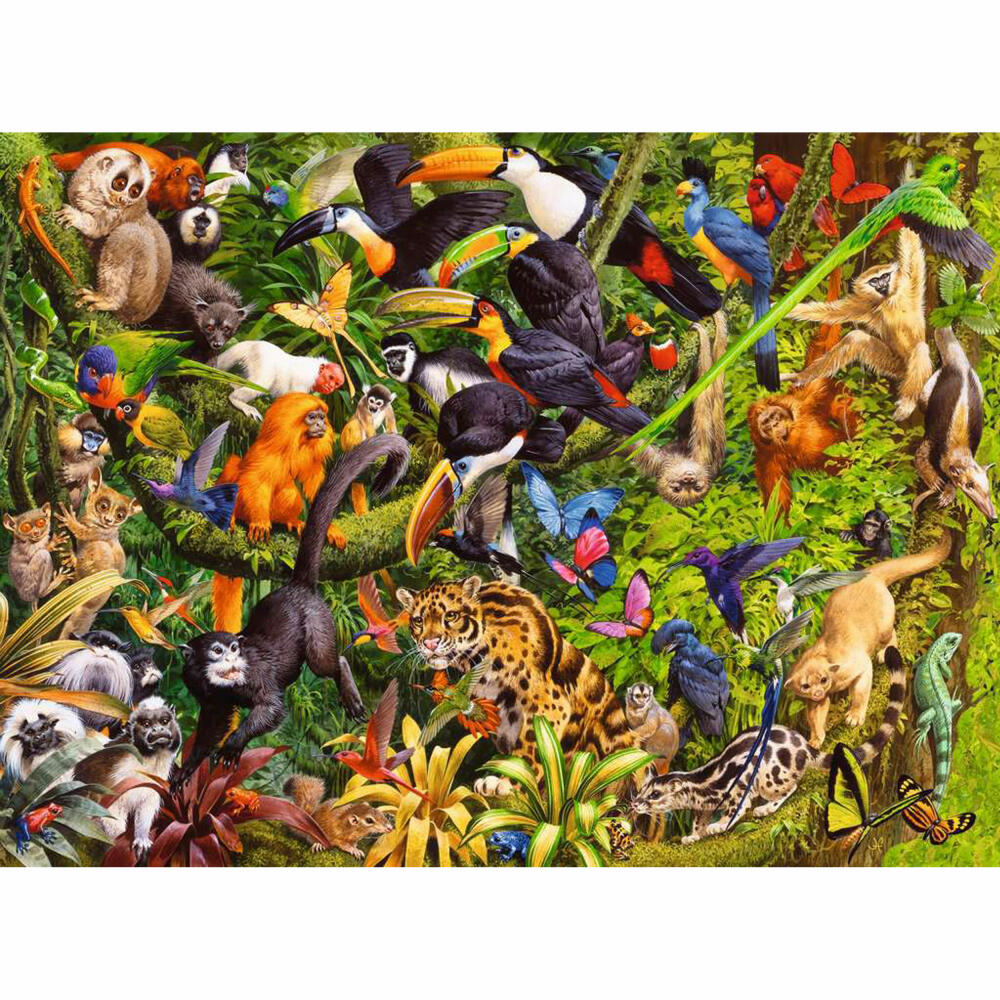 Ravensburger Kinderpuzzle Bunter Dschungel, Kinder Puzzle, Puzzles, 200 Teile XXL, ab 8 Jahren, 13351