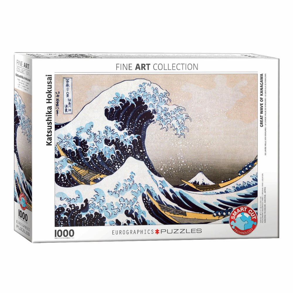 Eurographics Puzzle Die große Welle von Kanagawa von Hokusai, 1000 Teile, 68 x 48 cm, 6000-1545