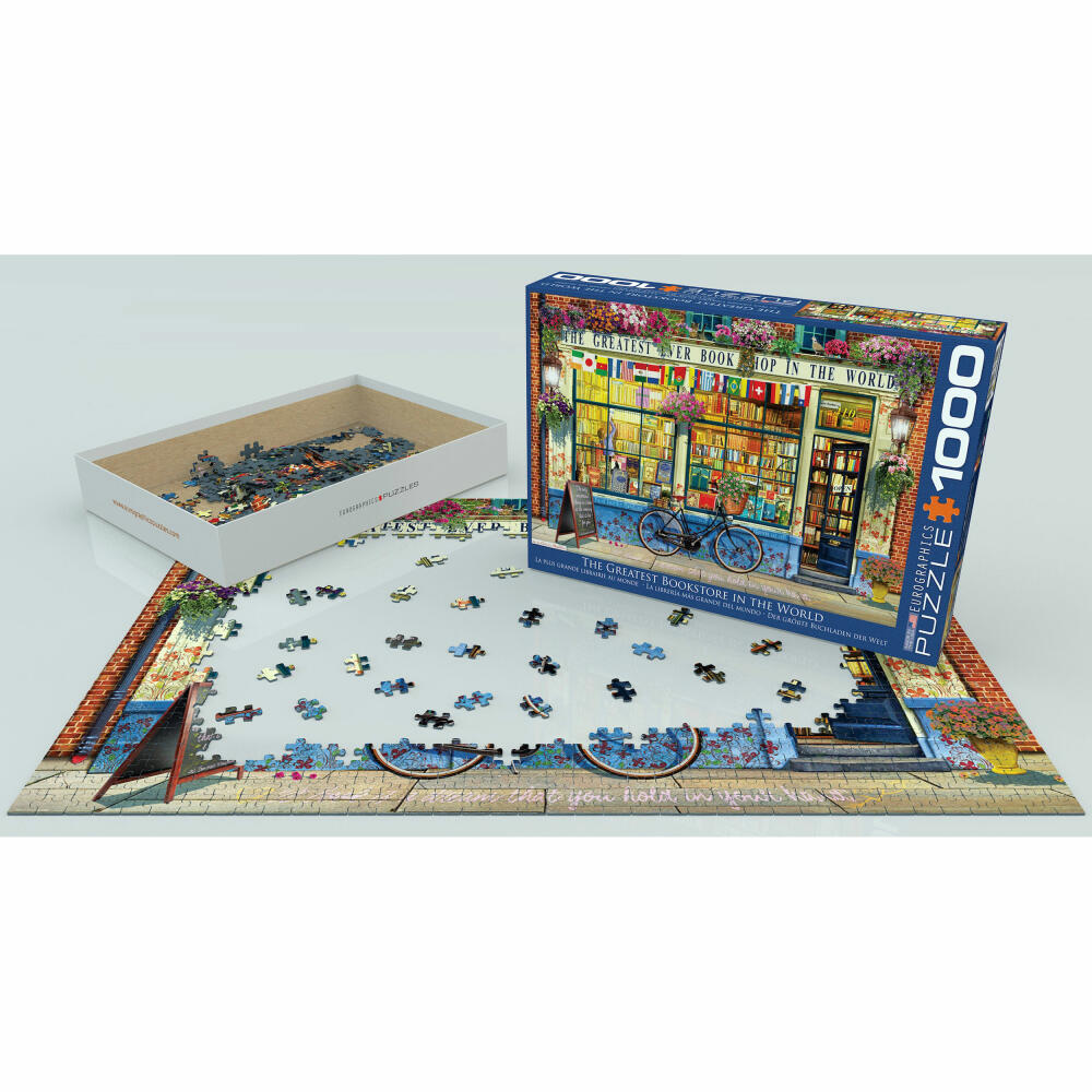 Eurographics Puzzle Der großartigste Buchladen der Welt, 1000 Teile, 68 x 48 cm, 6000-5351