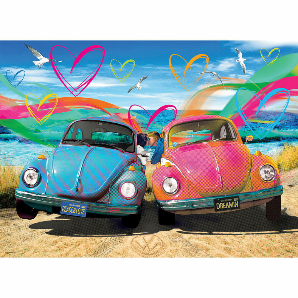 Eurographics Puzzle Käfer Kuss, VW Käfer, Beetle, 1000 Teile, 68 x 48 cm, 6000-5525