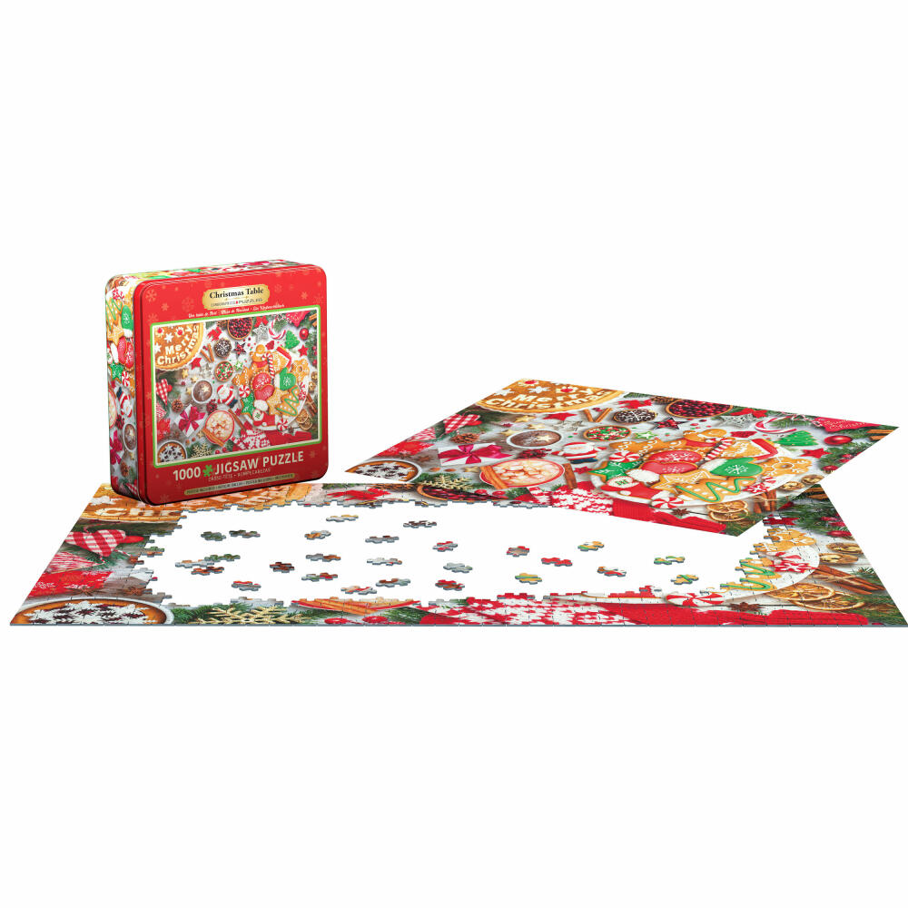 Eurographics Puzzle Weihnachtstisch in Puzzledose, 1000 Teile, 49 x 68 cm, 8051-5623