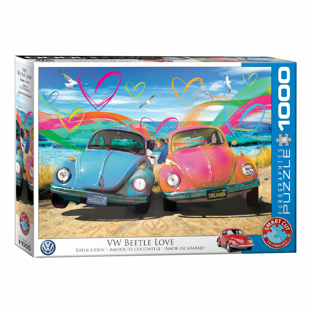 Eurographics Puzzle Käfer Kuss, VW Käfer, Beetle, 1000 Teile, 68 x 48 cm, 6000-5525