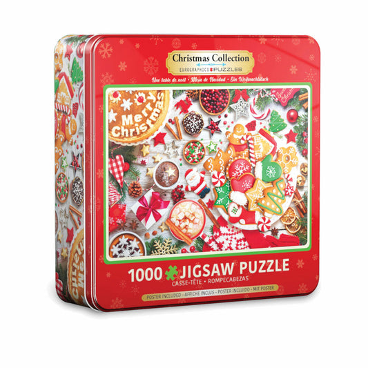 Eurographics Puzzle Weihnachtstisch in Puzzledose, 1000 Teile, 49 x 68 cm, 8051-5623