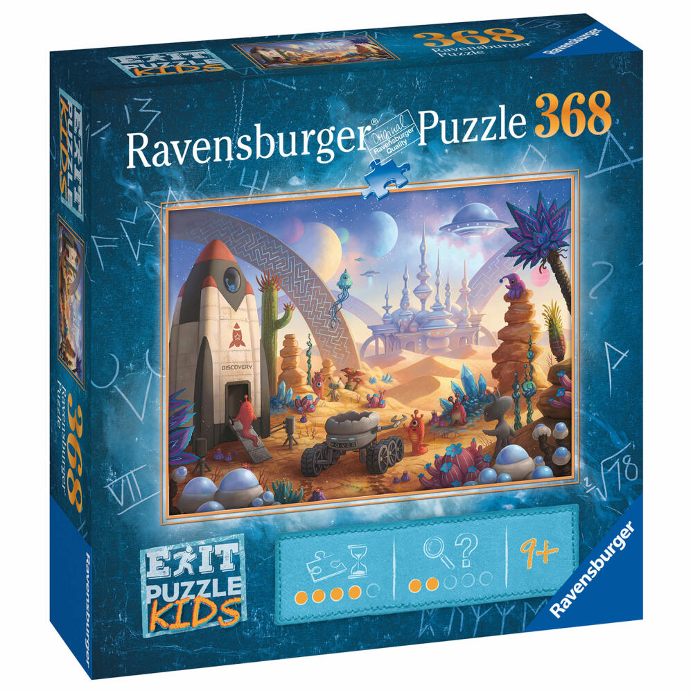 Ravensburger Exit Puzzle Die Weltraummission, Kinderpuzzle, Kinder Puzzles, Rätselspiel, 368 Teile, 13266