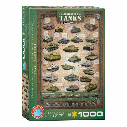 Eurographics Puzzle Geschichte der Panzer, 1000 Teile, 68 x 48 cm, 6000-0381