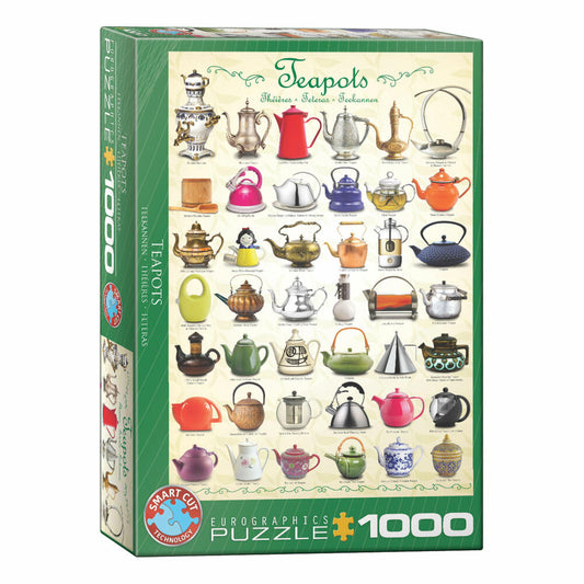 Eurographics Puzzle Teekannen, Teapots, 1000 Teile, 68 x 48 cm, 6000-0599