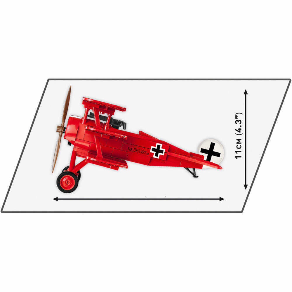 Cobi Klemmbausteinset Fokker Dr.1 Roter Baron, Great War, Dreidecker-Flugzeug, Spielzeug, 174 Teile, 2986