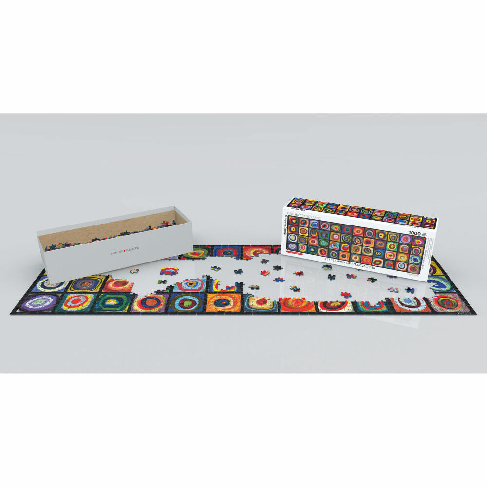 Eurographics Puzzle Farbquadrat-Collage, Kandinsky, 1000 Teile Panorama, 96 x 32 cm, 6010-5443