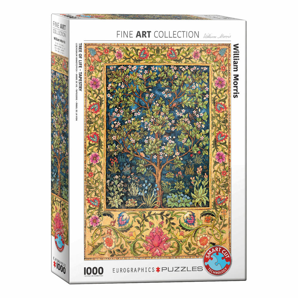 Eurographics Puzzle Lebensbaum Wandteppich von William Morris, 1000 Teile, 68 x 48 cm, 6000-5609