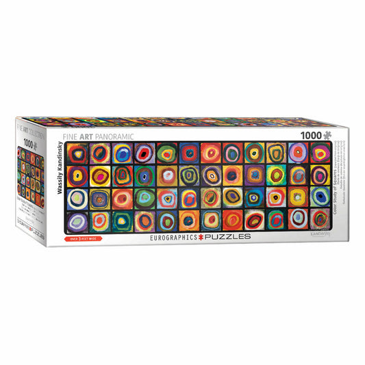 Eurographics Puzzle Farbquadrat-Collage, Kandinsky, 1000 Teile Panorama, 96 x 32 cm, 6010-5443