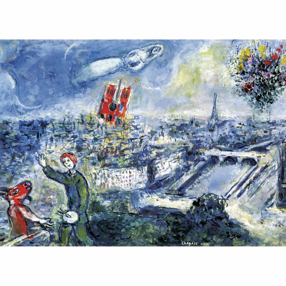 Eurographics Puzzle Ansicht von Paris von Marc Chagall, 1000 Teile, 68 x 48 cm, 6000-0850