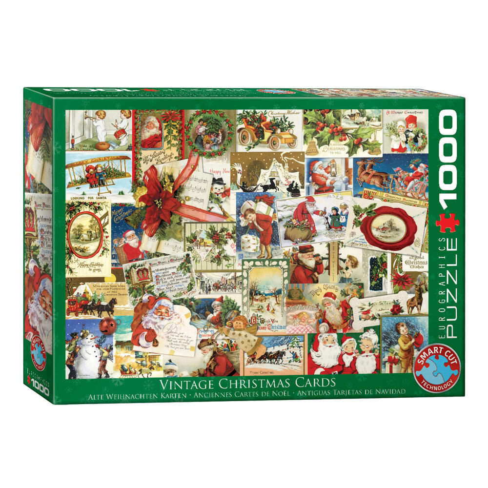 Eurographics Puzzle Antike Weihnachtskarten, 1000 Teile, 68 x 48 cm, 6000-0784