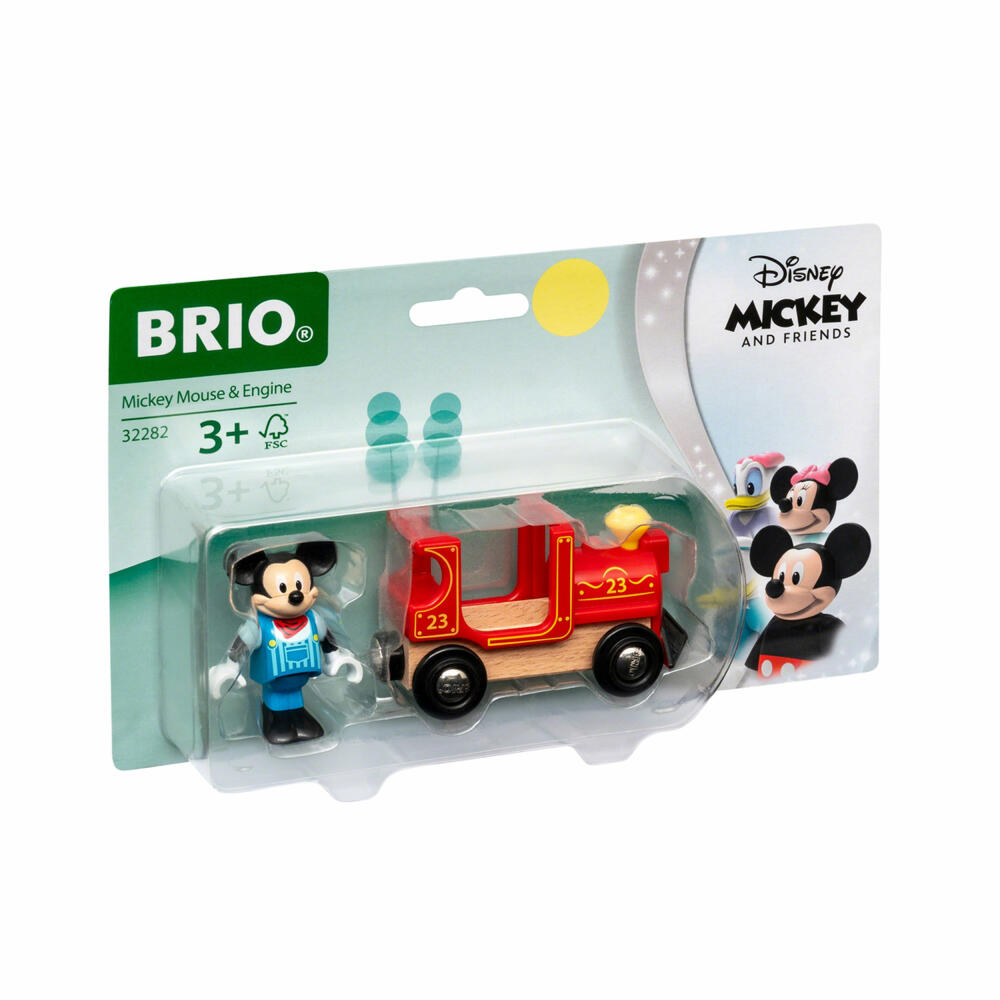 BRIO World Micky Maus Lokomotive, Holzeisenbahn, Zubehör, Ergänzung, Zug, Holz Eisenbahn, 32282