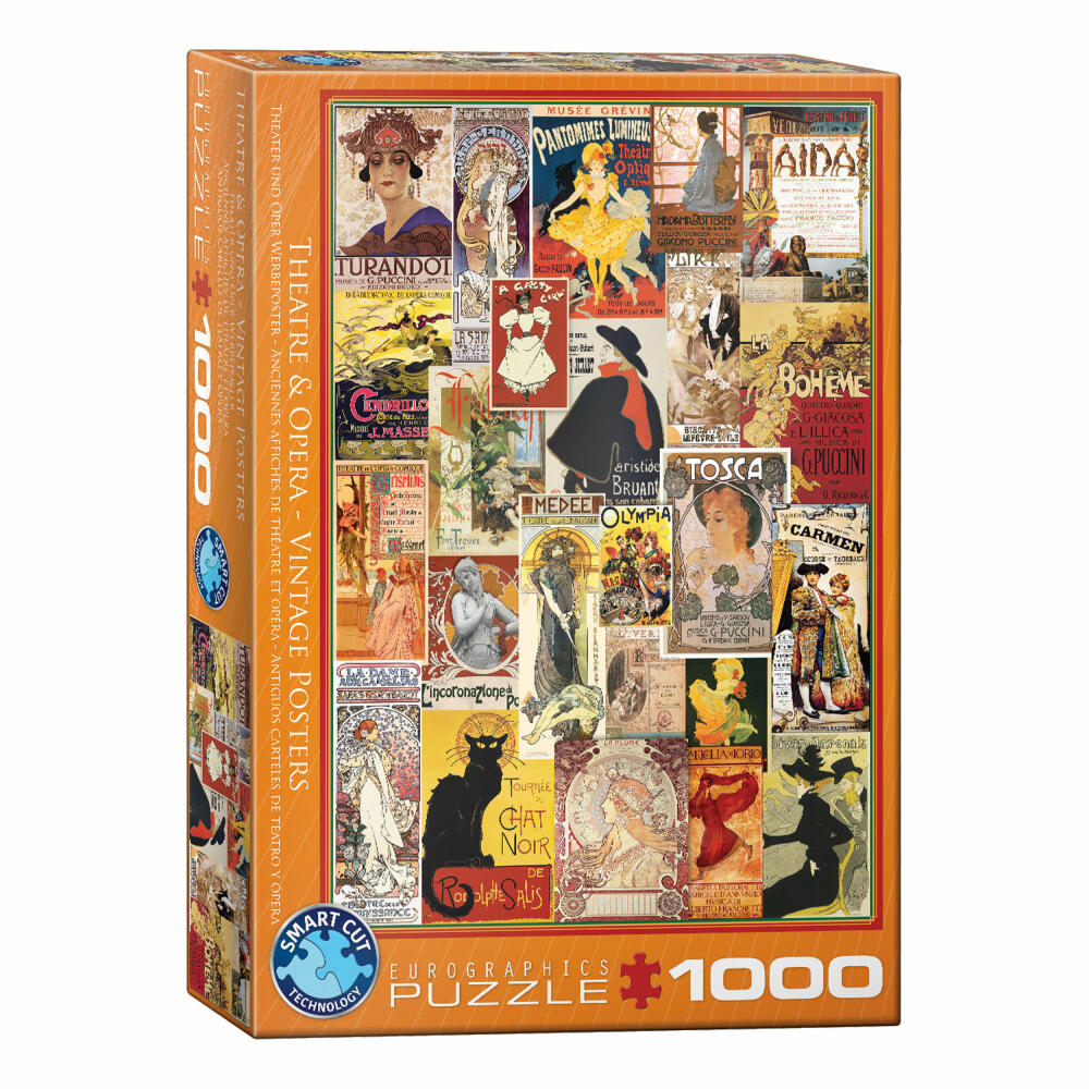 Eurographics Puzzle Theater und Oper Werbeplakate, 1000 Teile, 68 x 48 cm, 6000-0935