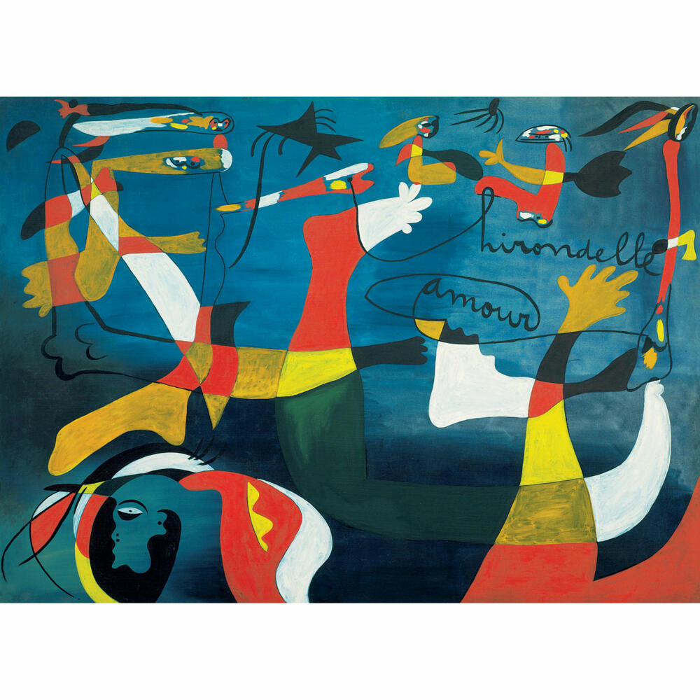 Eurographics Puzzle Schwalbe Liebe von Joan Miró, 1000 Teile, 68 x 48 cm, 6000-0859