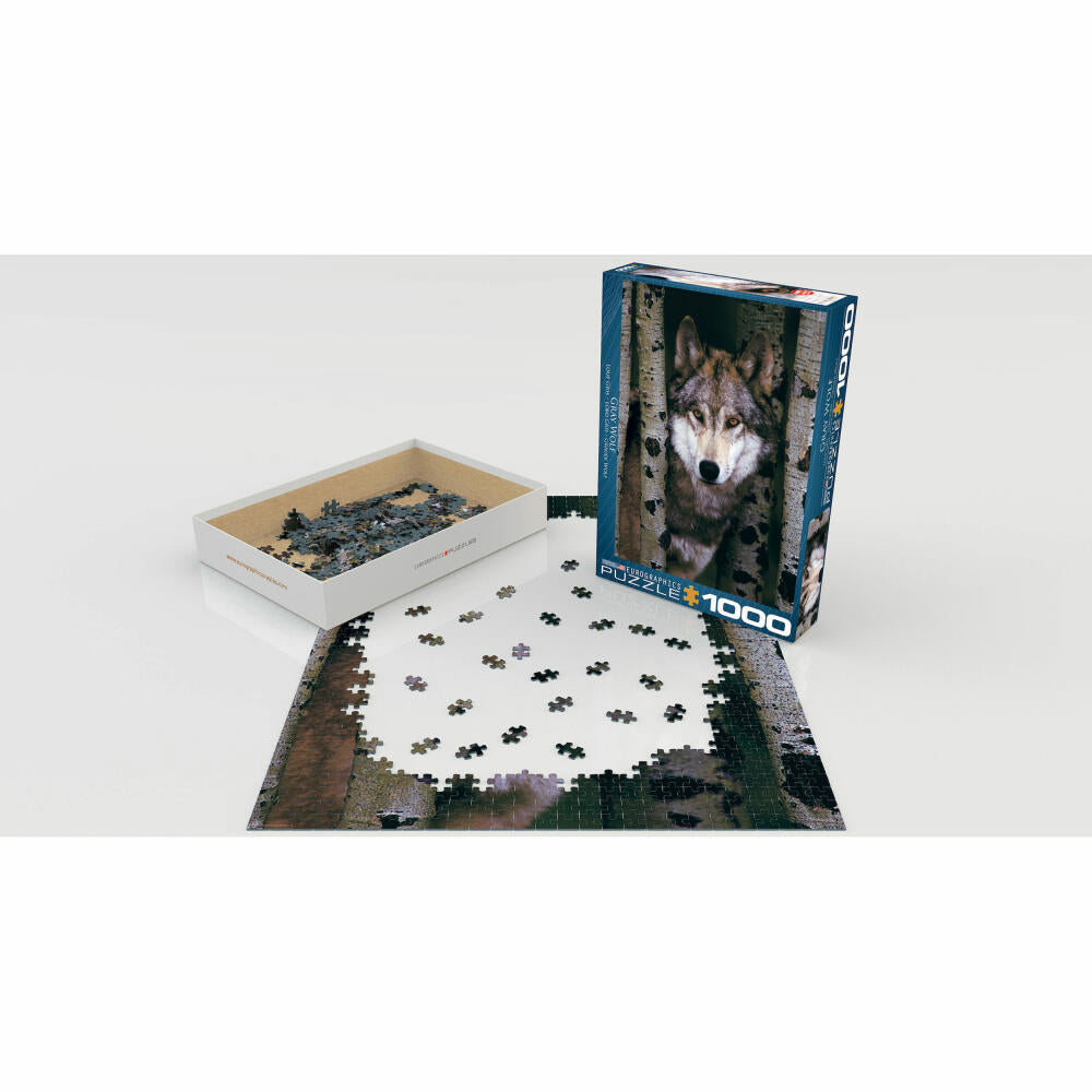 Eurographics Puzzle Gray Wolf, Grauer Wolf, 1000 Teile, 68 x 48 cm, 6000-1244