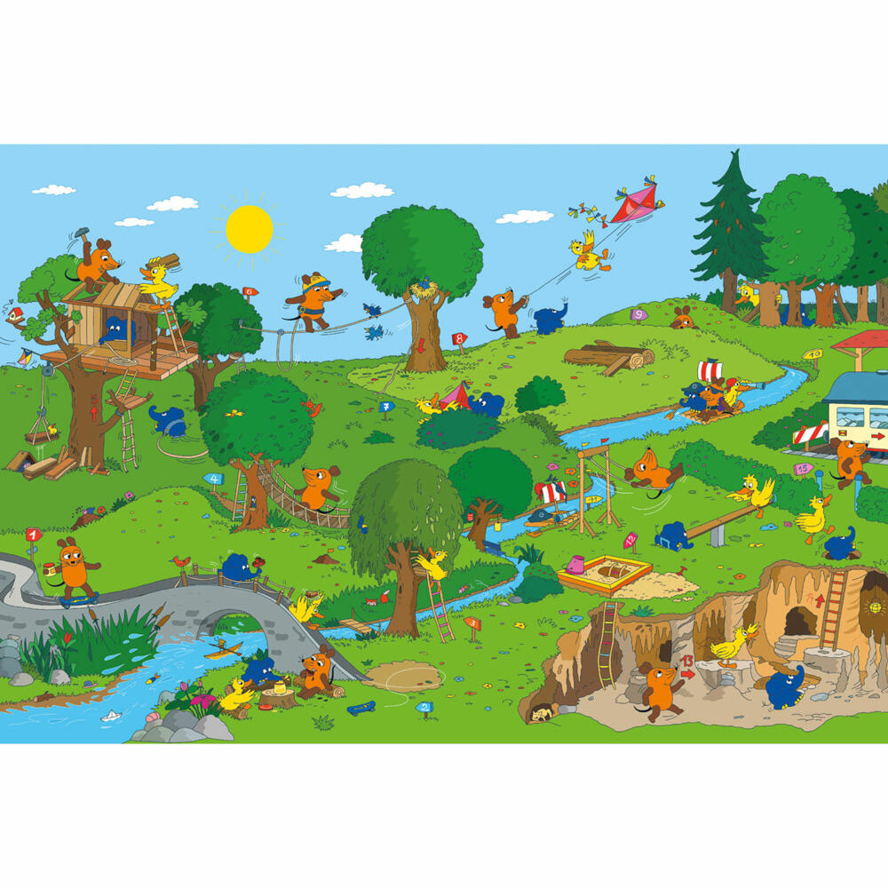 Schmidt Spiele Die Maus Im Spielpark, Kinderpuzzle, Kinder Puzzle, Kinderpuzzles, 100 Teile, 56395