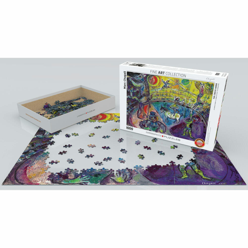 Eurographics Puzzle Das Zirkuspferd von Marc Chagall, 1000 Teile, 68 x 48 cm, 6000-0851