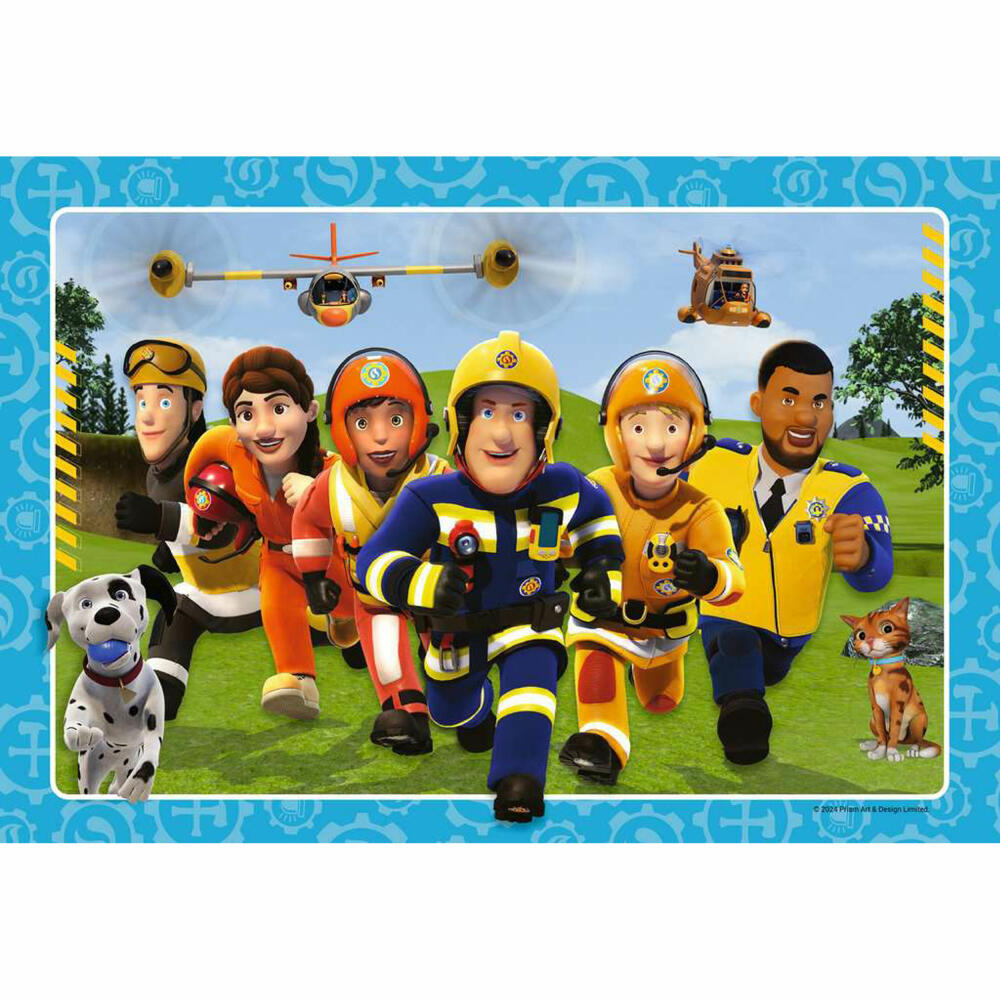 Ravensburger Feuerwehrmann Sam Die Rettung naht, 2 x 12 Teile, Kinderpuzzle, Kinder Puzzle, ab 3 Jahren, 12001031