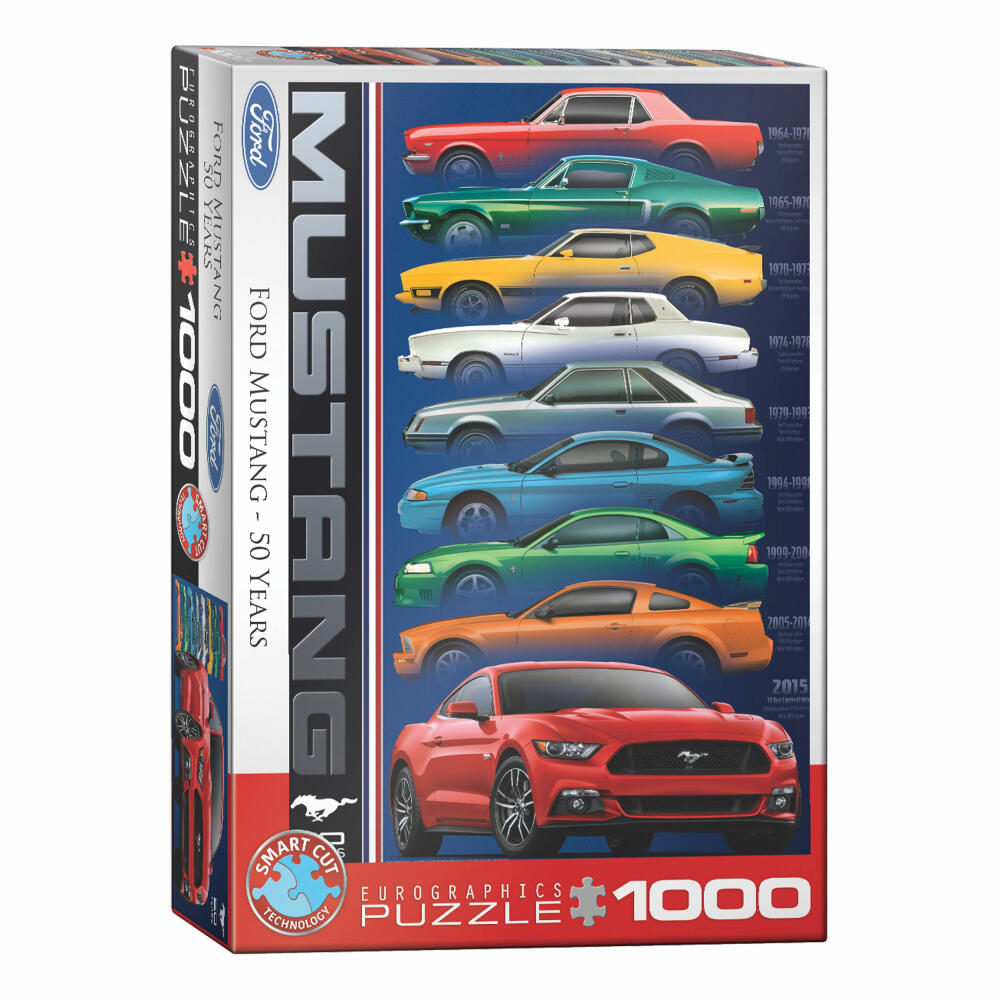 Eurographics Puzzle 50 Jahre Ford Mustang, 1000 Teile, 68 x 48 cm, 6000-0699