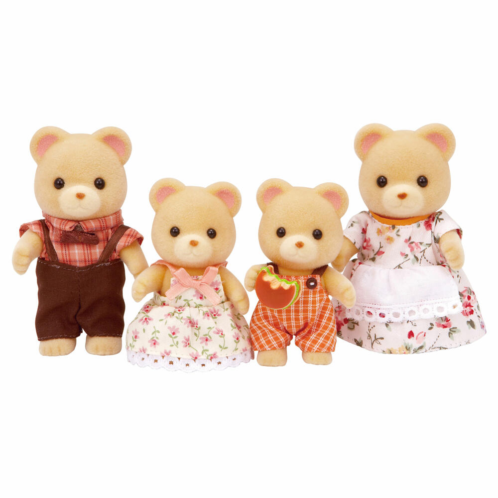 Sylvanian Families Bären Familie Pelzig Mutter, Vater, Kind, Bär, Spielfiguren, Figuren, L5059