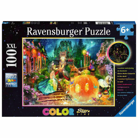 Ravensburger Kinderpuzzle Tanz um Mitternacht, Color Star Line, Kinder Puzzle, Puzzles, 100 Teile XXL, ab 6 Jahren, 13357