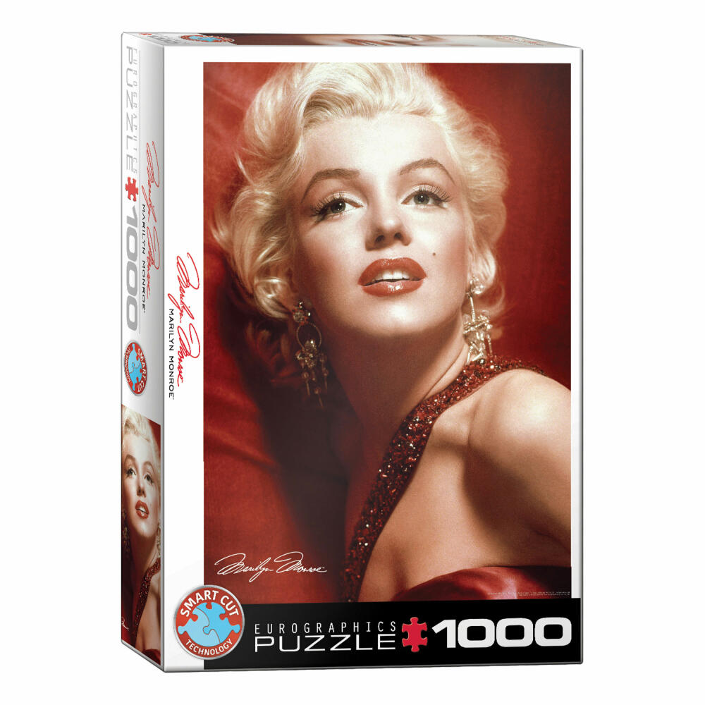 Eurographics Puzzle Marilyn Monroe Portrait in Rot, 1000 Teile, 68 x 48 cm, 6000-0812