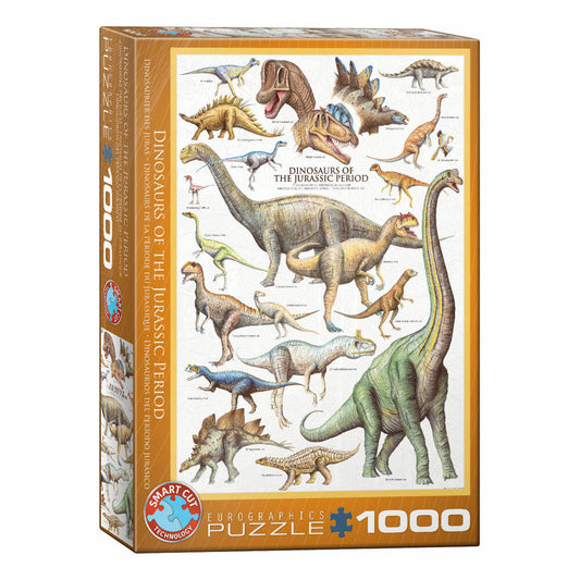 Eurographics Puzzle Dinosaurier des Jura, 1000 Teile, 68 x 48 cm, 6000-0099