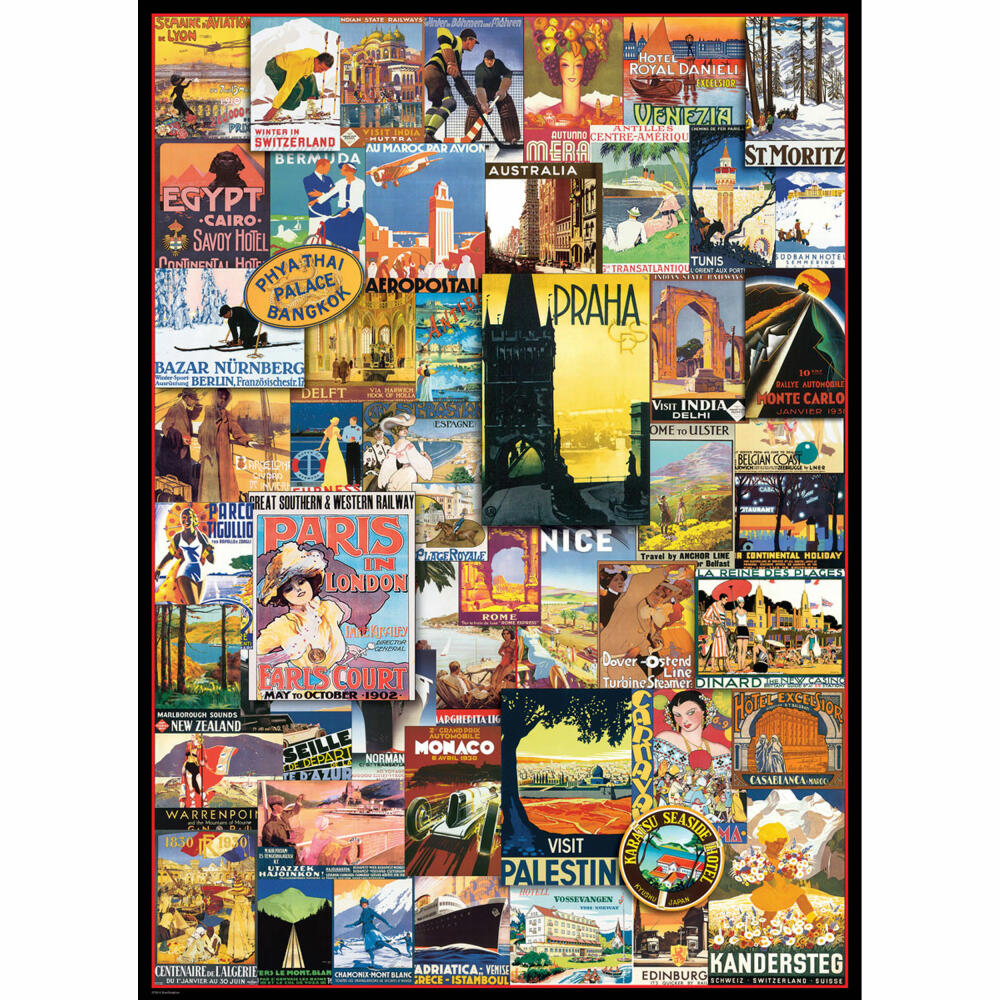 Eurographics Puzzle Reise um die Welt, Poster, 1000 Teile, 68 x 48 cm, 6000-0755