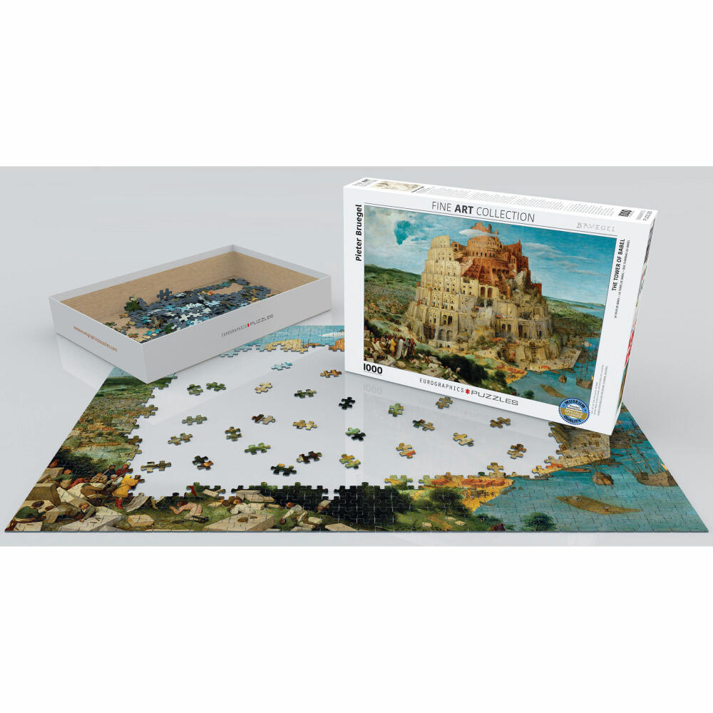 Eurographics Puzzle Der Turm zu Babel von Bruegel, 1000 Teile, 68 x 48 cm, 6000-0837