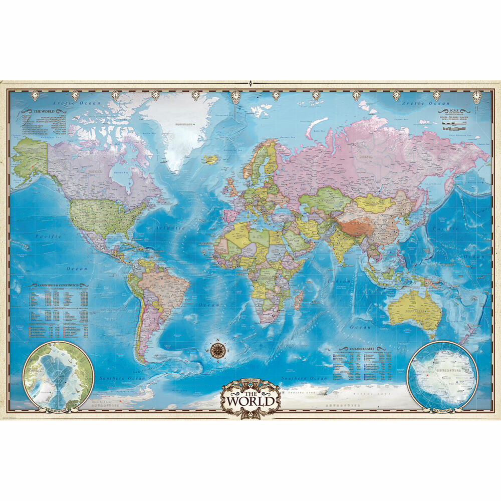 Eurographics Puzzle EuroGraphics Map of the World, 2000 Teile, 67.6 x 96.8 cm, 8220-0557