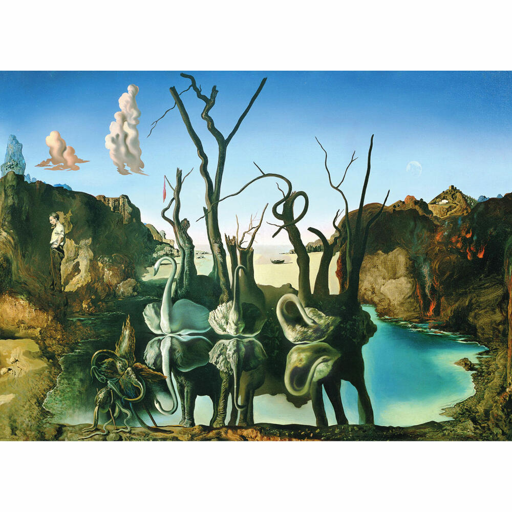 Eurographics Puzzle Schwäne spiegeln Elefanten von Salvador Dali, 1000 Teile, 68 x 48 cm, 6000-0846