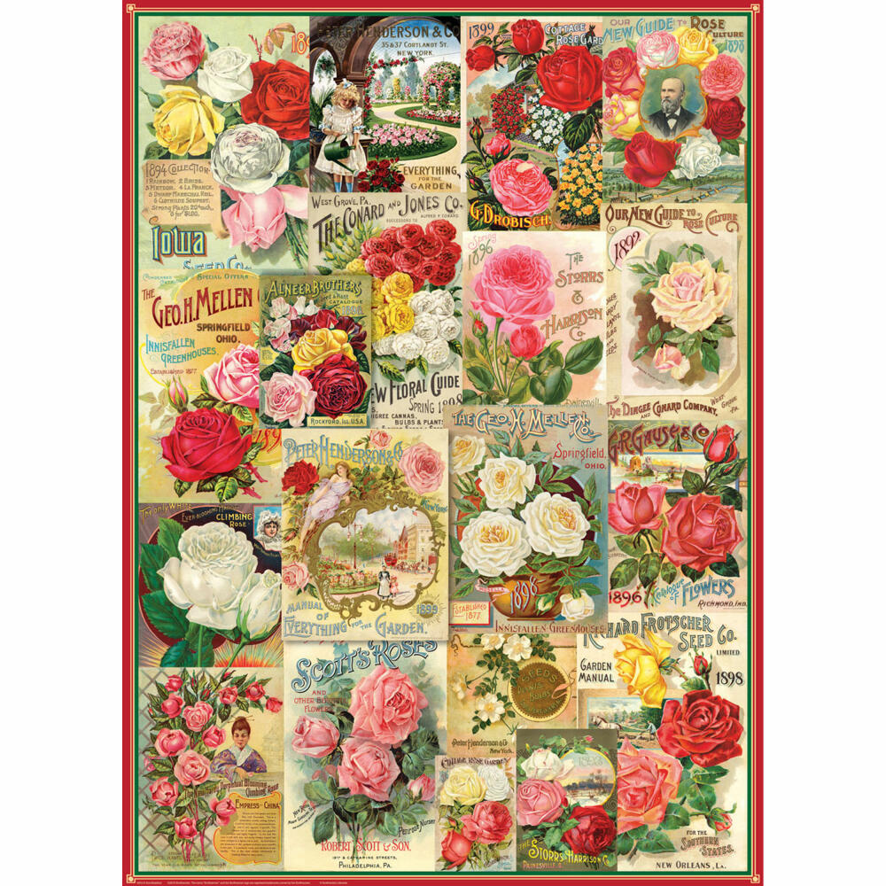 Eurographics Puzzle Rosen Saatgutkataloge, 1000 Teile, 68 x 48 cm, 6000-0810