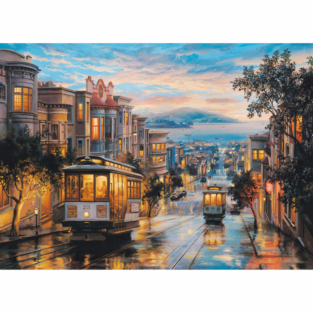 Eurographics Puzzle San Francisco Kabelbahn Himmel von Eugene Lushpin, 1000 Teile, 68 x 48 cm, 6000-0957