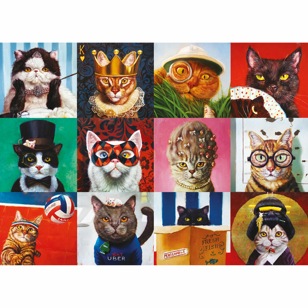 Eurographics Puzzle Lustige Katzen, Tiere, 1000 Teile, 68 x 48 cm, 6000-5522