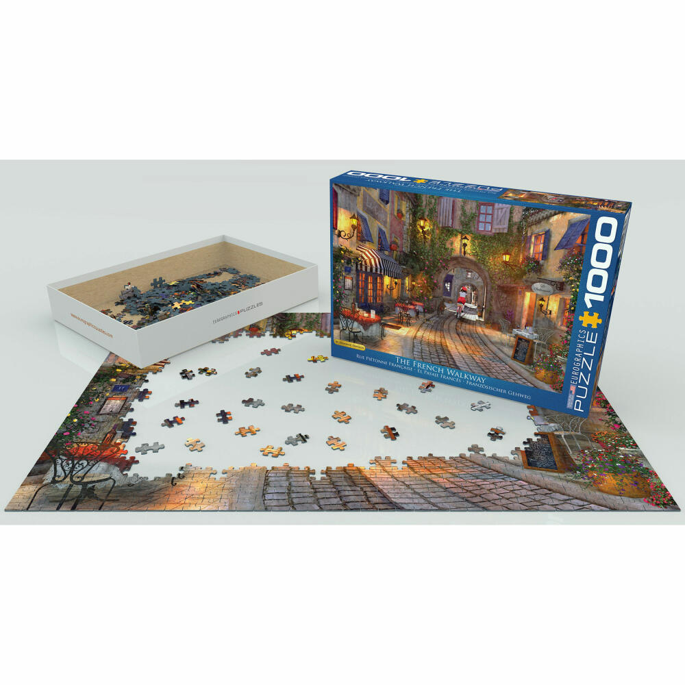 Eurographics Puzzle Französicher Gehweg von Dominic Davision, 1000 Teile, 68 x 48 cm, 6000-0961